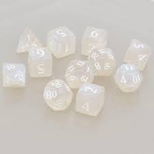 Eclipse 11ct Dice Set - Artic White